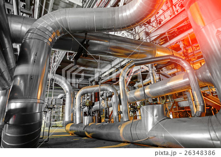 Industrial zone, Steel pipelines and valves Industrial zone, Steel pipelines and valves 26348386