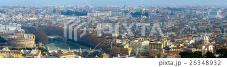 Rome city top panorama, Italy. 26348932