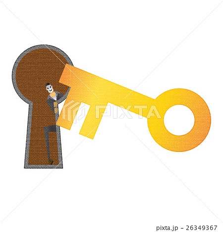 鍵穴 ハッカー 細人間 シリーズ のイラスト素材