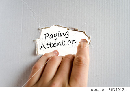 Paying attention text concept 26350124