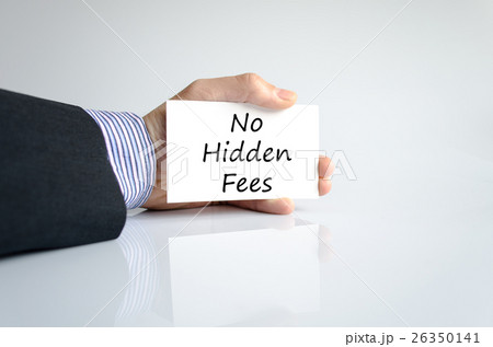 No hidden fees text concept 26350141