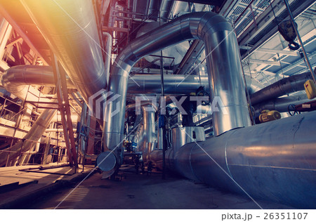 Industrial zone, Steel pipelines, valves and pumps Industrial zone, Steel pipelines, valves and pumps 26351107