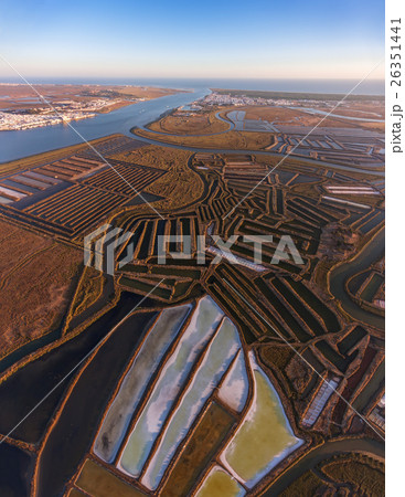 Aerial. Salt lakes and swamps filmed from the sky. 26351441