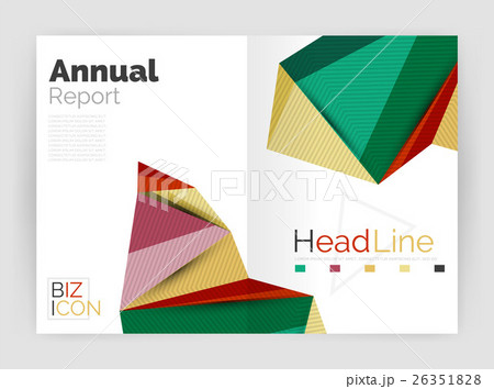 Geometric triangle business brochure template Geometric triangle business brochure template 26351828