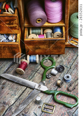 cupboard with threads and buttons cupboard with threads and buttons 26352031