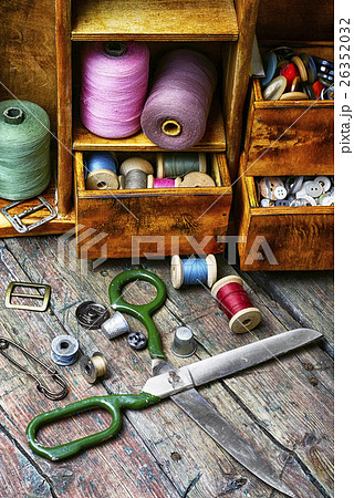 cupboard with threads and buttons cupboard with threads and buttons 26352032