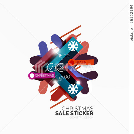 Paper Christmas and New Year banner 26352194