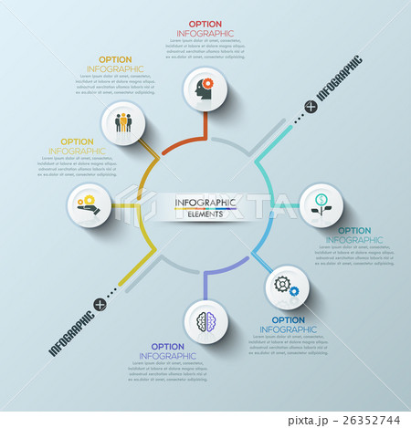 Modern business circle style options banner. 26352744