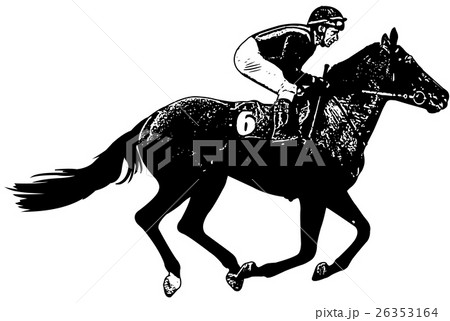 jockey riding galloping race horse sketch jockey riding galloping race horse sketch 26353164