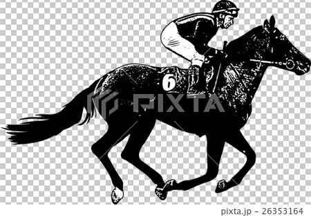 jockey riding galloping race horse sketch jockey riding galloping race horse sketch 26353164