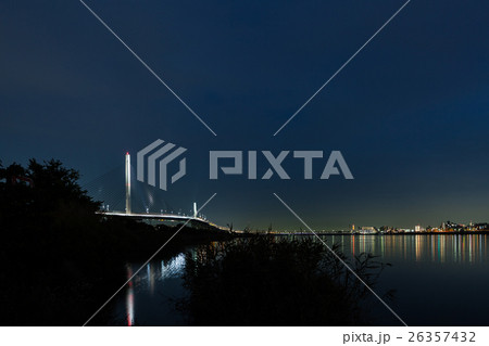 荒川　葛飾ハープ橋　都市風景 26357432