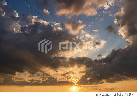 Clouds in sky at dusk Clouds in sky at dusk 26357797