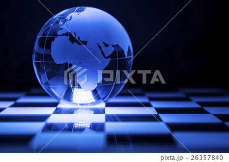 Globe on chess board 26357840