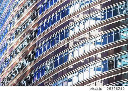 USA, New York State, New York City, Reflection in modern skyscraper 26358212