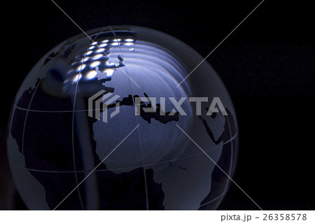 Studio shot of glass globe 26358578