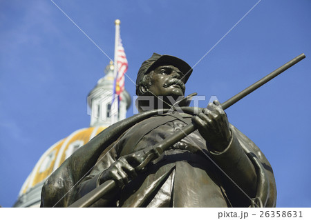 USA, Colorado, Denver, Statue of Union soldier in front of Capitol Building USA, Colorado, Denver, Statue of Union soldier in front of Capitol Building 26358631