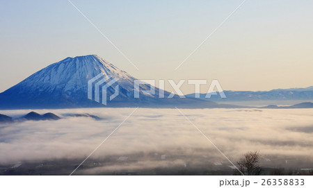 風景、朝焼け、北海道、霧、雲海、自然、空、雲、山、日本、羊蹄山、蝦夷富士 26358833