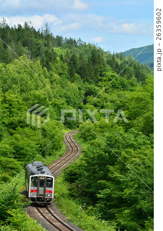 常紋峠を下るキハ54 26359602