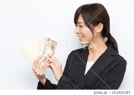 大金を持つ女性 大金を持つ女性 26360285
