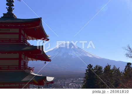 五重塔と富士山 五重塔と富士山 26361810