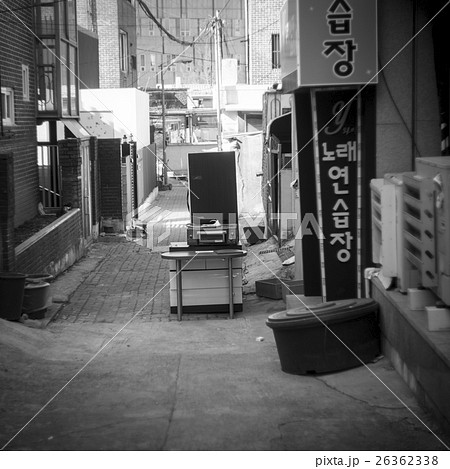 韓国ソウル スラム街の街並み その２の写真素材
