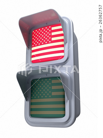 アメリカ国旗の信号機 26362757