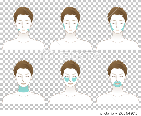 メンズエステ　男性　顔　脱毛箇所 26364973