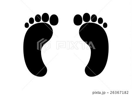 rounded human feet silouettes 26367182