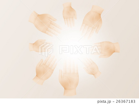 hands in circle as a symbol of teamwork 26367183