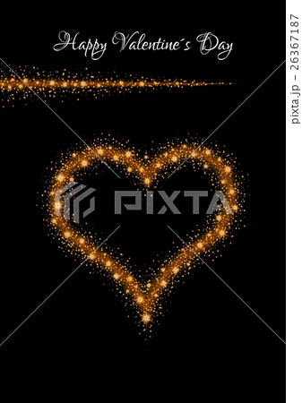 Valentine's card with glittering gold stars 26367187