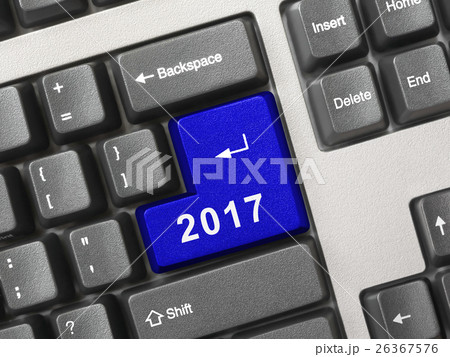Computer keyboard with 2017 key Computer keyboard with 2017 key 26367576