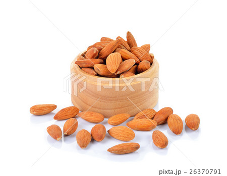 almonds isolated on the white background 26370791