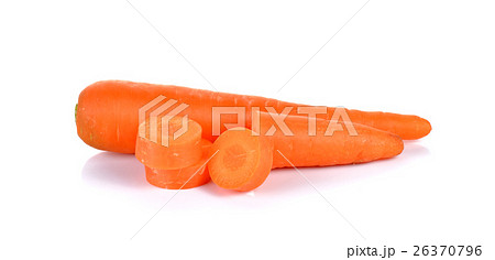 fresh carrots isolated on white background 26370796
