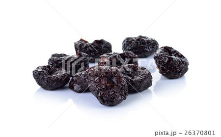 Dried Prunes on  white background 26370801
