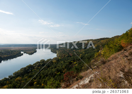 autumn landscape of the Dniester River 26371063