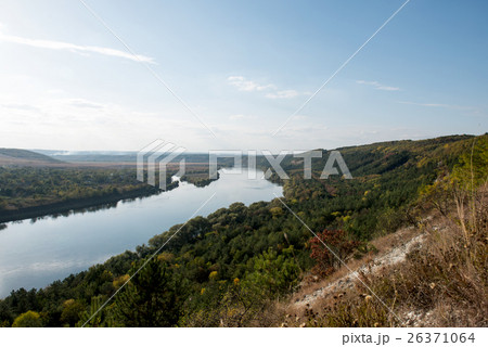 autumn landscape of the Dniester River 26371064