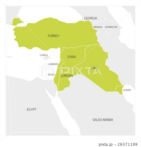 Map of Middle East regionのイラスト素材 [26371199] - PIXTA
