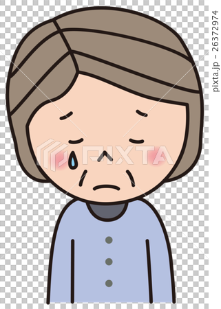 哭泣人表達的資深婦女 26372974