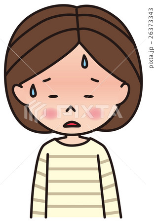 人物 表情 熱い 女性のイラスト素材