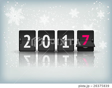 Happy New Year blue background with snowflakesand Happy New Year blue background with snowflakesand 26375839