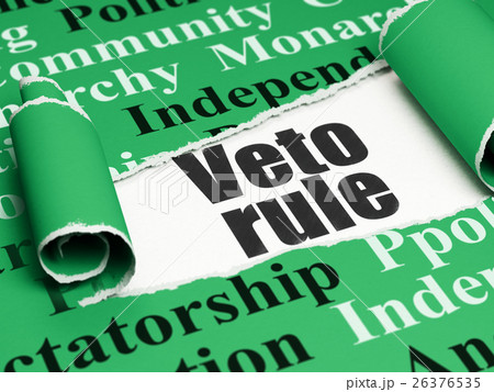 Political concept: black text Veto Rule under the 26376535