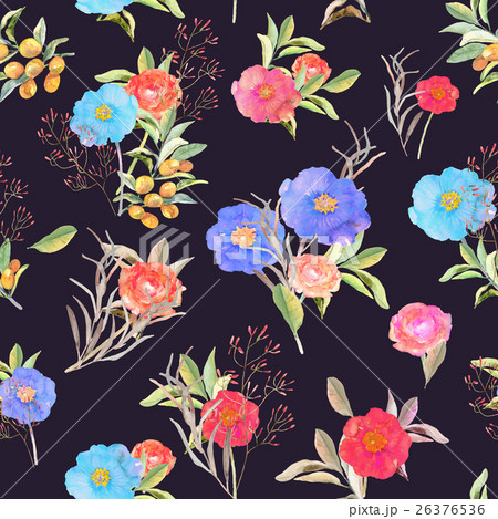 Vector illustration of floral seamless. Hand drawn Vector illustration of floral seamless. Hand drawn 26376536