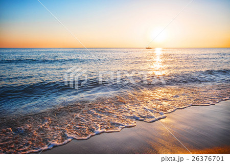 Sea sandy beach with the surf Sea sandy beach with the surf 26376701