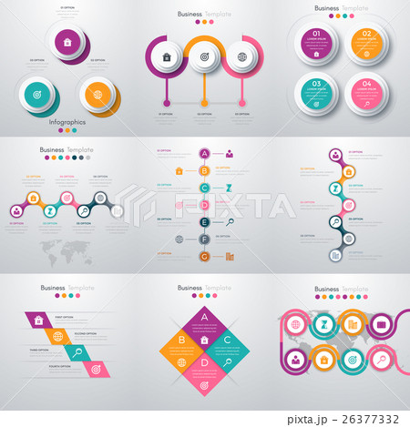 Set with infographics 26377332