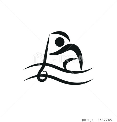Canoeing and Kayaking icon monochrome 26377851