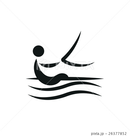 Regatta. Icon monochrome on white background 26377852