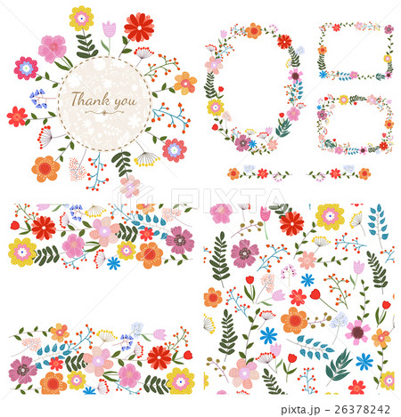 Set of floral backgrounds. Spring and summer 26378242