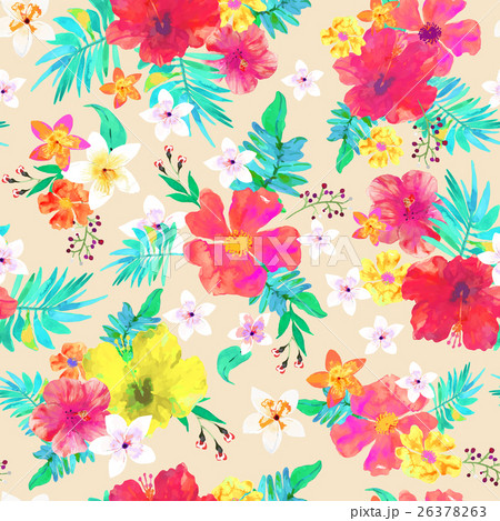 Seamless floral  background. Tropical colorful 26378263