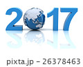 New year 2017 with globe 26378463