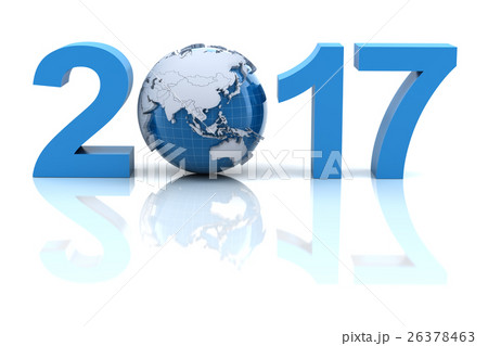 New year 2017 with globe New year 2017 with globe 26378463